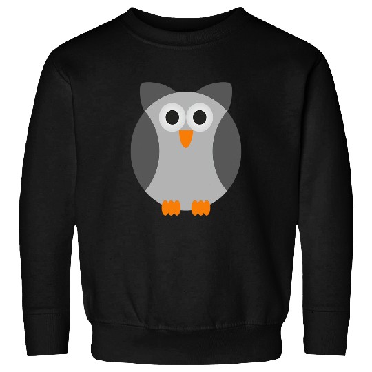 Owl Pet Grey Owl Cartoon Sweatshirts