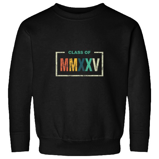 Class of 2025 Roman Numerals Math Retro Sweatshirts