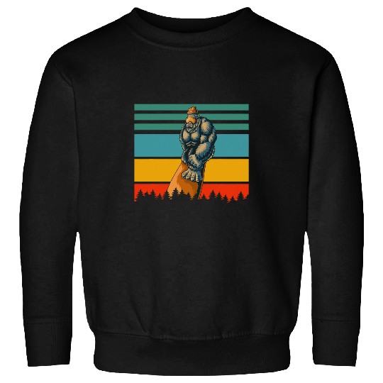 vintages Retro bigfoots Costume Snowboarding Matching Family Sweatshirts