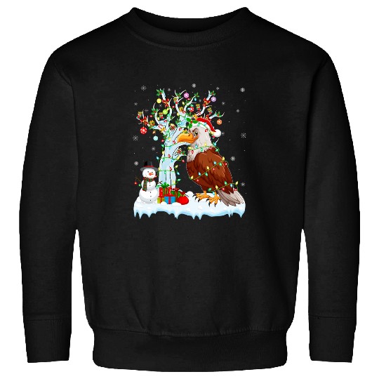 xmass Element Tree Lighting Santa Hawk Bird Christmas Sweatshirts