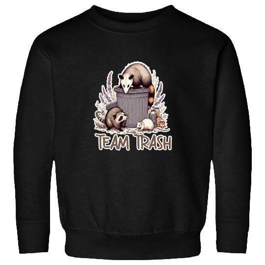 Raccoon Pet Team Trash Opossum Raccoon Rat Funny Garbage Gang Sweatshirts