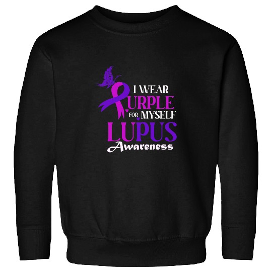 I Wear Purple For Myself 2Purple Butterfly Lupus Awareness Sweatshirts