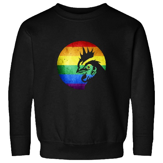 Chicken Lover Gay Mens Funny Rooster Cock LGBTQ Gay Pride Equality Sweatshirts