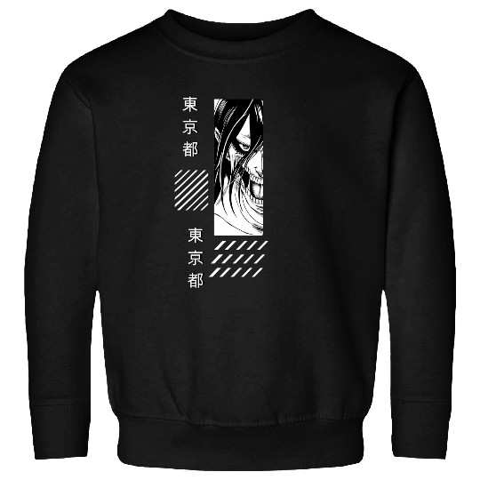 AOT Eren anime manga comic fan art style clothing Sweatshirts