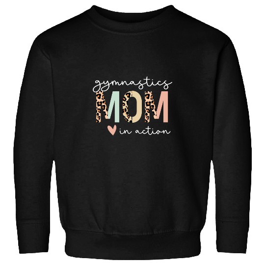 Gymnastics Mom Leopard Sweatshirts