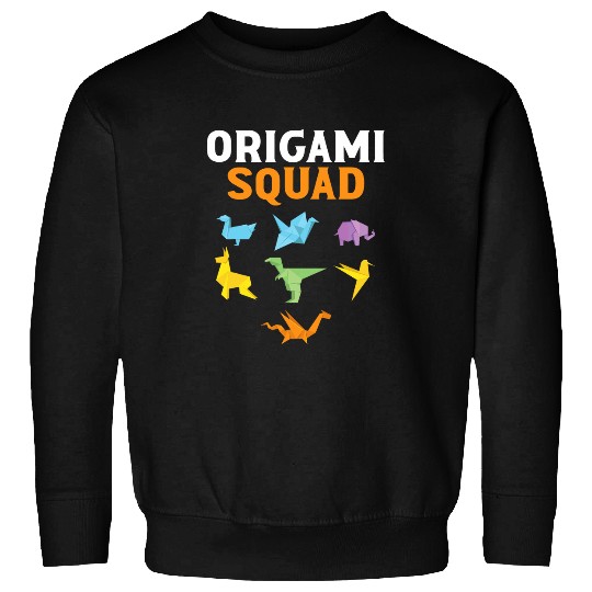 Origami Squad Origamist Japanese Culture Paper Folding Art Sweatshirts