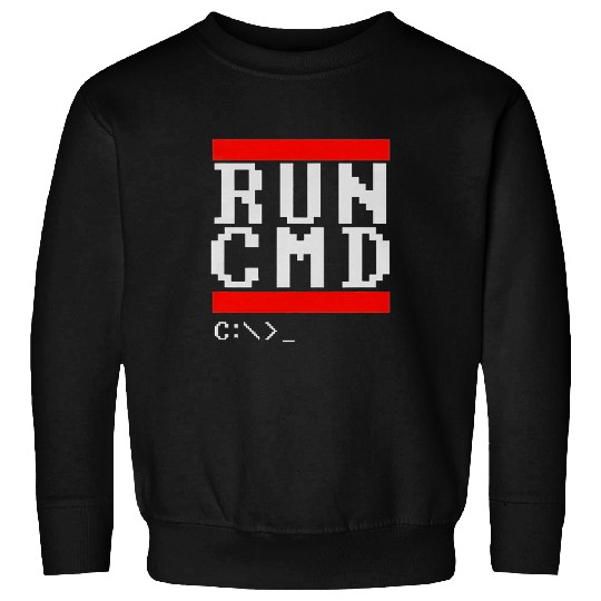 Run CMD Computer Geek Sweatshirts