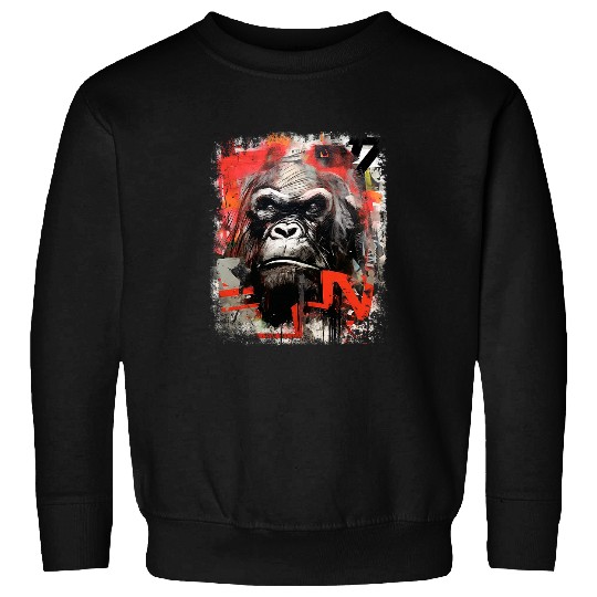 Wild graffiti gorilla king animal monkey ape gorilla Sweatshirts