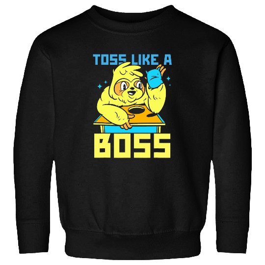 Sloth Pet Playing Cornhole Backyard Game Sweatshirts
