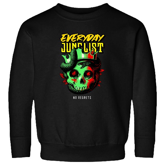 Skeletons Skulls Drum N Bass Music Liquid Skull Jungle EDM DnB Skull Sweatshirts