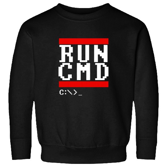 Run CMD Funny Programmer Coding Sweatshirts
