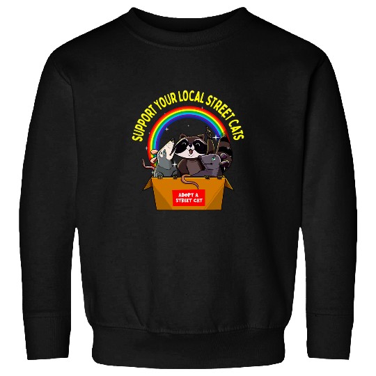 Raccoon Pet Support Team Trash Funny Opossum Raccoon Rat Sweatshirts