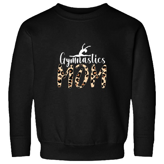 Gymnastics Mom Leopard Print Cute Gymnast Parent Womens 1 Sweatshirts