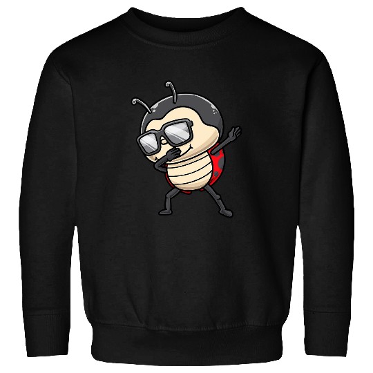 Dabbings Ladybug With Sunglasses Insectologist Ladybird Sweatshirts