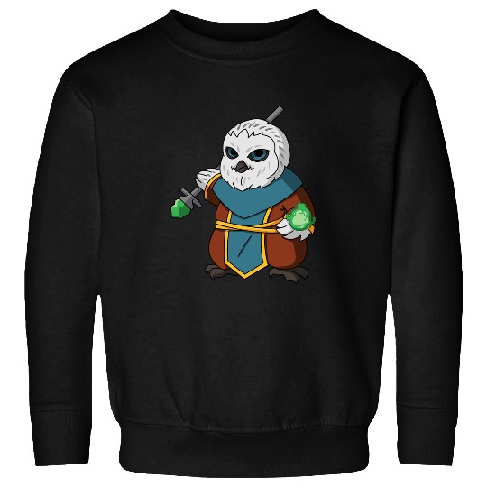 Owl Pet Warlock Owl RPG Gaming Funny Nerdy Geeky Gamer Sweatshirts