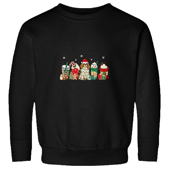 Cavalier King Charles Spaniel Christmas Coffee Latte Sweatshirts