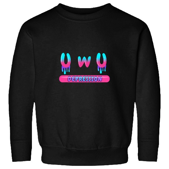 UwU Depression Yami Kawaii Crippling Depression Doomer Sad Sweatshirts