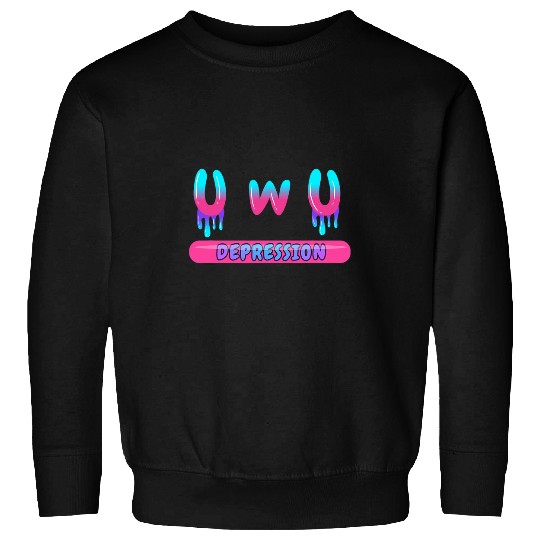 UwU Depression Yami Kawaii Crippling Depression Doomer Sad Sweatshirts