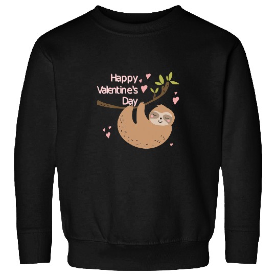 Sloth Pet pink happy valentines day sloth Sweatshirts