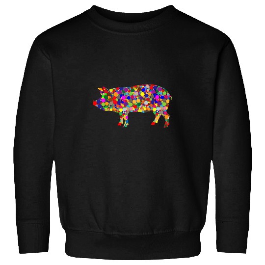 Colorful Polka Dot Pig International Dot Day Sweatshirts