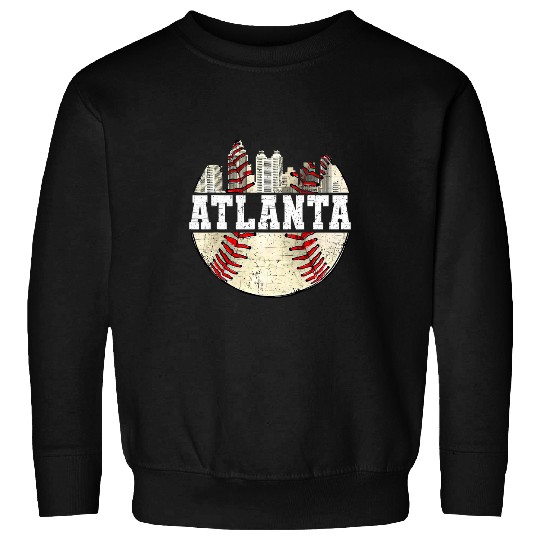 Atlanta Cityscape vintages Baseball Lover Men Women Sweatshirts