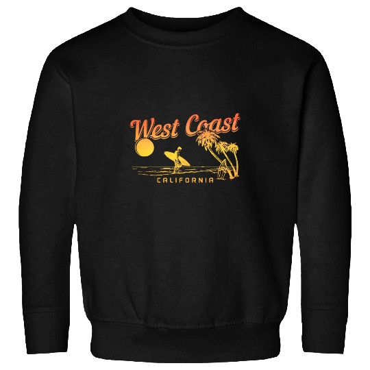 West Coast californias Beach Surf vintages Surfer Sweatshirts