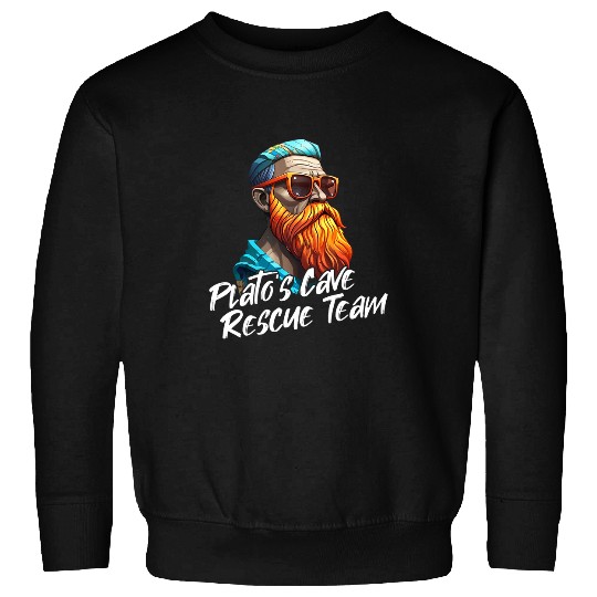 Platos Cave Rescue Team Funny Philosophy 4 Sweatshirts