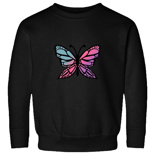 Cute Blue Purple Pink Butterfly Art Sweatshirts