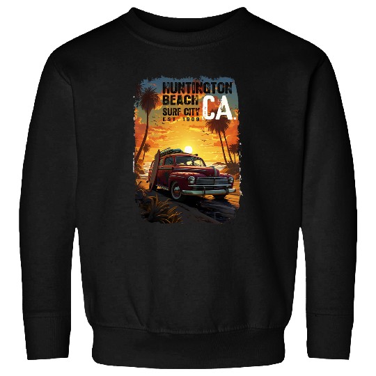 Retro vintages californias Surf City Huntington Beach Sweatshirts