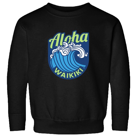 Waikiki Surf Aloha Hawaii Retro vintages Hawaiian Sweatshirts