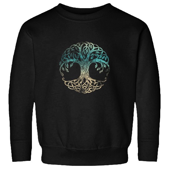 Yggdrasil Tree Of Life Norse Viking Symbol Distressed Sweatshirts