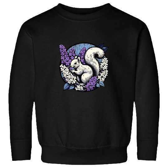 Squirrel Pet Lilac Bush squirrel artwork hikers designs Sweatshirts
