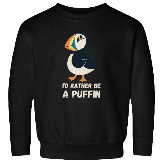 Id Rather Be Puffin Lover Iceland Animal Seabird Lover Sweatshirts
