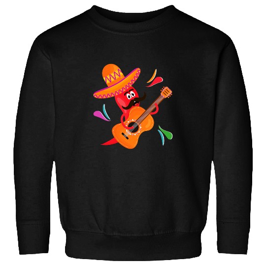 Guitarist Chili Pepper WIth Guitar Chili Today Hot Tamale Guitar Sweatshirts