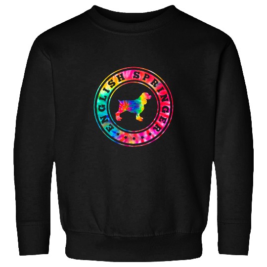 Tie Dye English Springer Spaniel Dog Mom Dad Pet Lover Sweatshirts