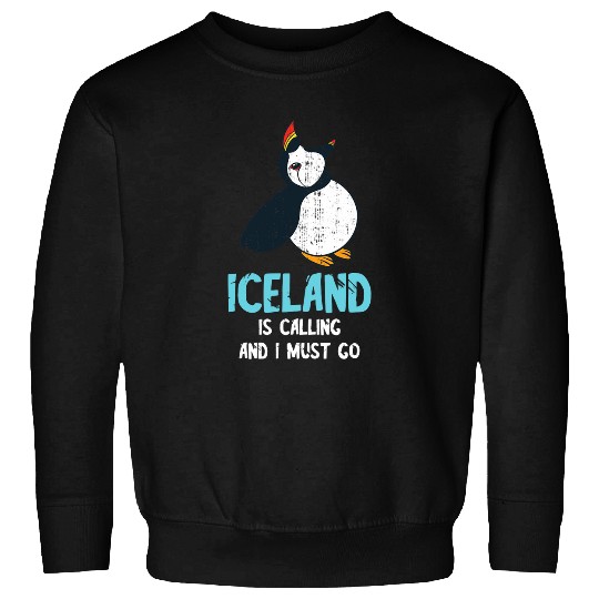 Iceland Is Calling Puffin Seabird Lover Puffin Bird Lover Sweatshirts