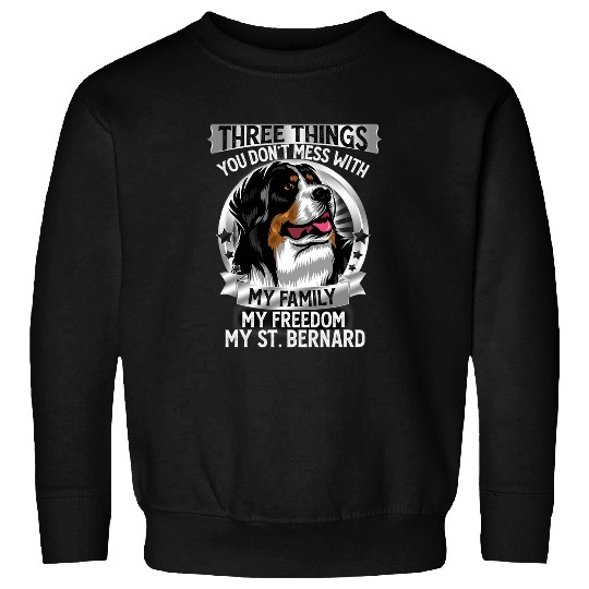 Funny Cute St. Bernard Dog Family Freedom Puppy Lover Sweatshirts