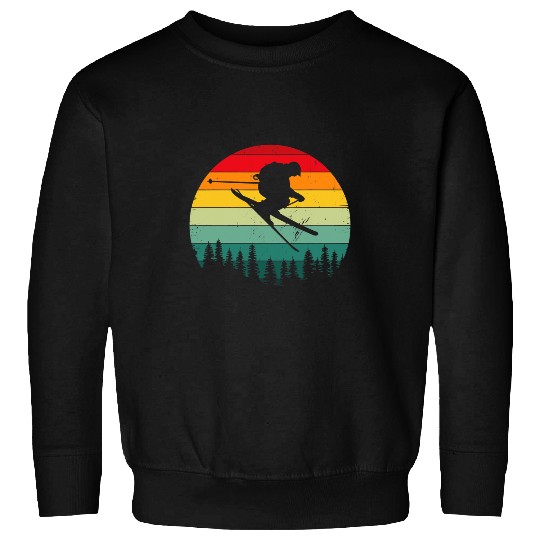Skiing Ski Snowboard Goggles Funny Skiing Snowboarding Vintage Sweatshirts