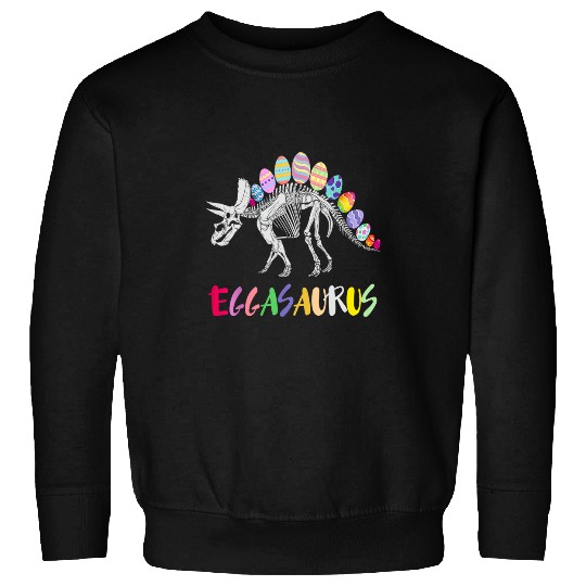 eggasaurus stegosaurus egg dinosaur happy easter day 1 Sweatshirts