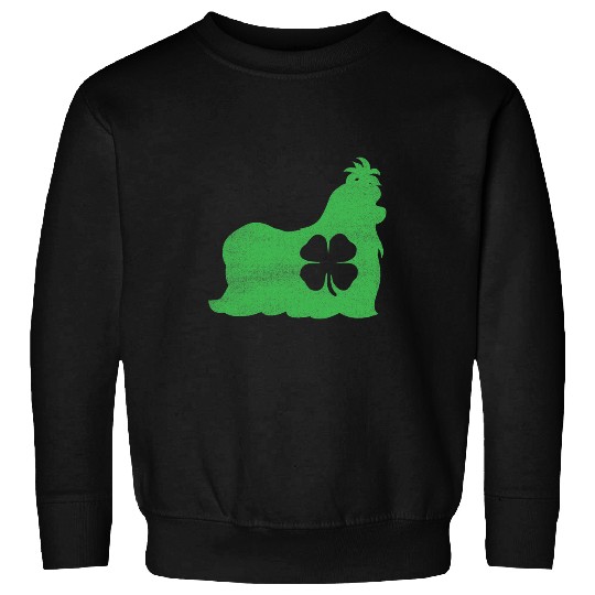 Shih Tzu Dog Gift St. Patricks Day Shamrock Irish Saint Sweatshirts