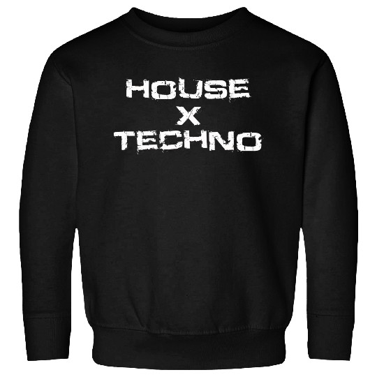 House X Techno Distressed Rave EDM Music Party Festival Sweatshirts