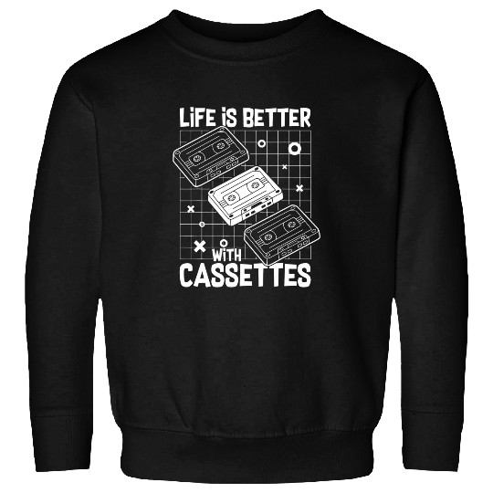 Cassette Tape Music Player Recorder Mix Audio Collecting 214 Sweatshirts