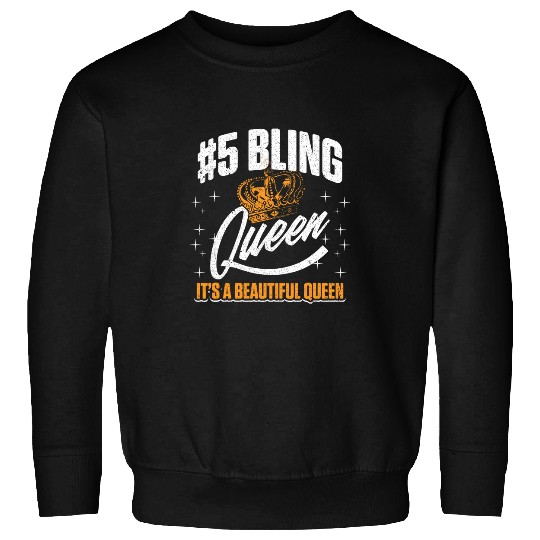 5 Bling Queen Crown Funny Jewelry Consultant Sweatshirts