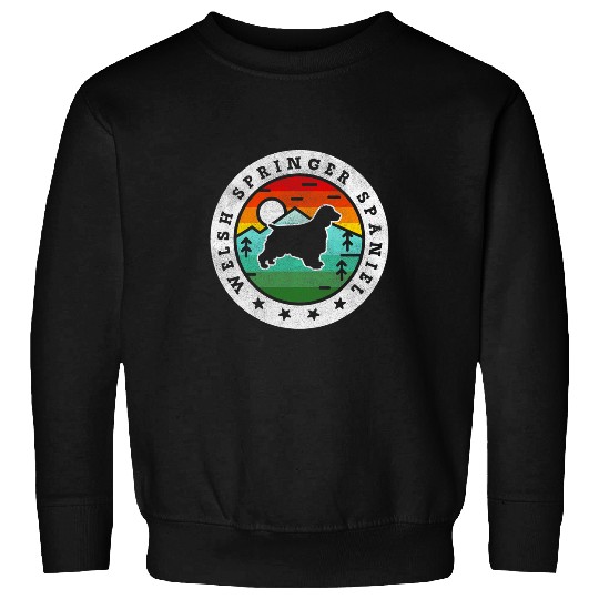 vintages Welsh Springer Spaniel Retro Dog Mom Dad Sweatshirts