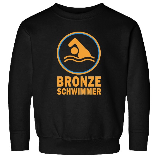 Swimming Pool Bronze Test Passed Swimming Badge Bronze Float 1 Sweatshirts