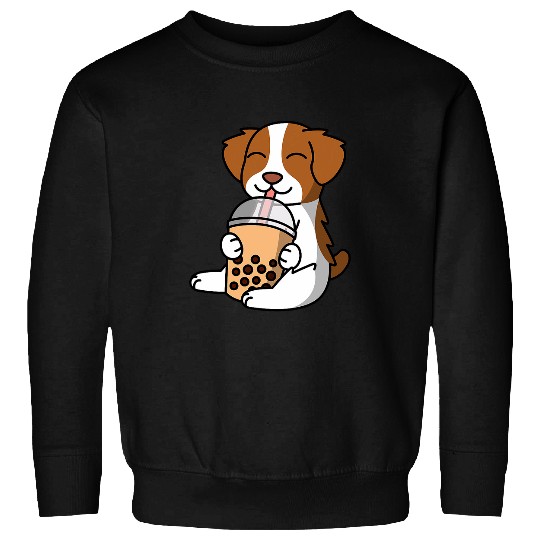Boba Bubble Milk Tea Brittany Spaniel Dog 1 Sweatshirts