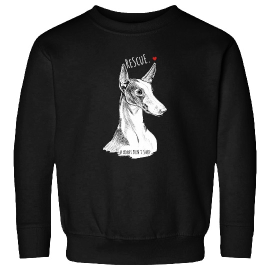 Adopt Dont Shop Italian Greyhound Rescue dogs Iggy Mom Dad Sweatshirts