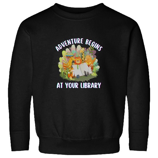 Adventure Begins At Your Library Summer Reading 2024 Animals 21 Sweatshirts