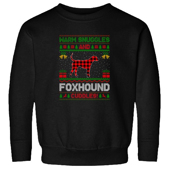 Warm Snuggles Foxhound Cuddles Ugly Foxhound Dog Christmas Sweatshirts