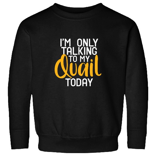 IM Talking To My Quail Today Birds Lover Quail Hunting Sweatshirts